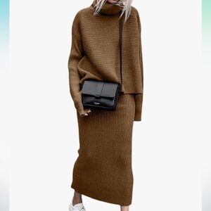 Knit sweater and skirt set